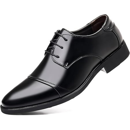 Men s Vintage Cap Toe Dress Shoes Classic Formal Oxford Soft Leather Shoes Business Derby for Men