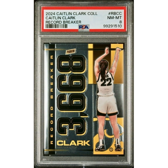 Caitlin Clark 2024 Panini Record Breaker #RB-CC Basketball Card PSA 8