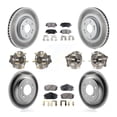 thumbnail image 1 of Transit Auto Front Rear Hub Bearings Assembly Coated Disc Brake Rotors and Semi-Metallic Pads Kit (10Pc) for Car 2015 Hyundai Sonata GAS engine with Electric Parking - Left Right Side KBB-111711, 1 of 11
