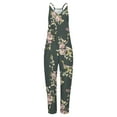 thumbnail image 4 of Dyegold Jumpsuits for Women Casual, Womens Jumpsuits Summer Floral Printed Baggy Loose Wide Leg Trouser Overalls Casual Stretch Sleeveless ​V Neck ​Rompers, 4 of 5