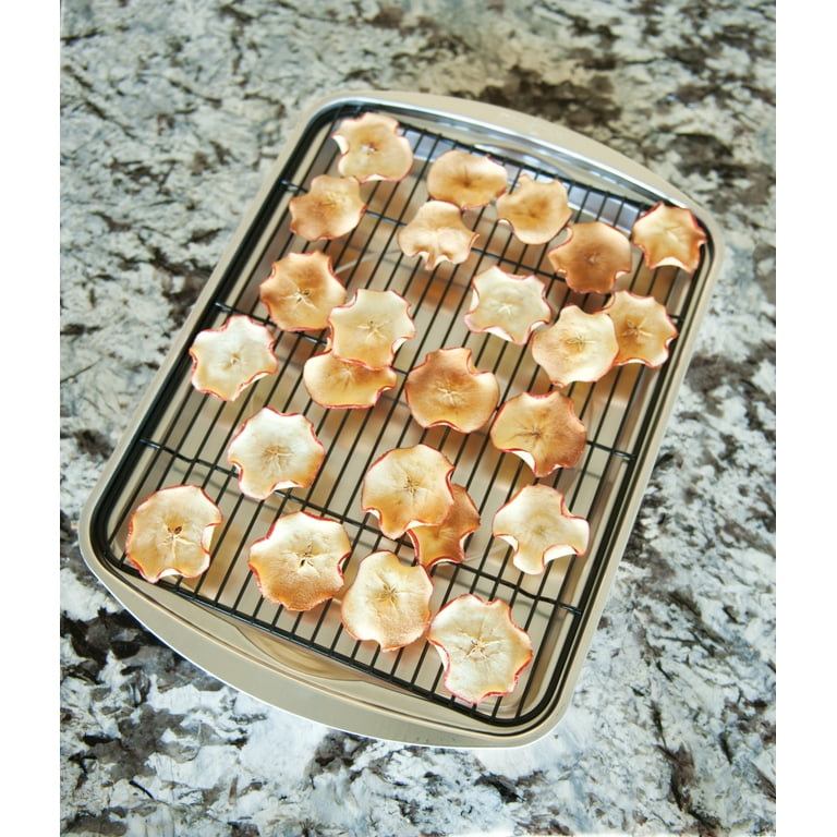 12.7 x 10.6 Nonstick Cookie Sheet, 2-Piece Baking Pan Set, Black
