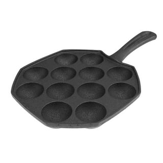 Cast Iron Aebleskiver Pan for Authentic Danish Stuffed Pancakes - Comp –