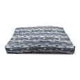 thumbnail image 4 of Fish Pet House, Inspired Geometric Aquarium Geometric Pattern Cartoon Style, Outdoor & Indoor Portable Dog Kennel with Pillow and Cover, 5 Sizes, Slate and Cadet Blue Tan, by Ambesonne, 4 of 5