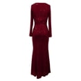 thumbnail image 4 of Elegant Solid Color Sequin Long Sleeve Evening Gown For Ladies Party Dress For, 4 of 5