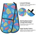 thumbnail image 4 of Dailycode Double Sided Oven Mitt with Loop Heat Resistant Kitchen Long Potholders 7" x 35" Colorful Leaf, 4 of 6
