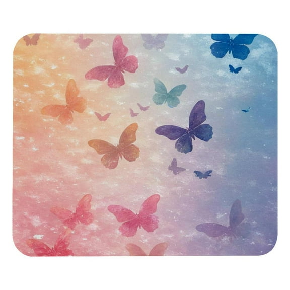 Butterfly Flower Sea Mouse Pad Square Washable Mousepad Anti-slip Rubber Desk Mat Gaming Office