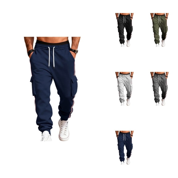 Cargo Pants, Durable Work Trousers with Multiple Pockets, Stretch Fabric for Comfortable Hiking, Casual Streetwear, and Daily Wear, Elastic High Waist, Wide Leg, Baggy Design