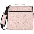 thumbnail image 2 of Zipper Binder with Shoulder Strap 2 inch 3 Ring Waterproof File Folder Organizer Bag 500 Sheet Cute Floral Pastel, 2 of 8