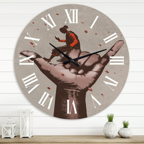 Designart 1 in Modern,Contemporary Wall Clock
