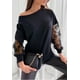 thumbnail image 1 of Blusa de encaje para mujer, cuello redondo, jersey, túnica, tops elegantes, 1 of 4