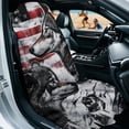 thumbnail image 3 of XYZCANDO Car Seat Towel Cover Wolf American Flag Seat Covers for Swimming Gym, Washable Sweatproof Car Seat Protector Towel Cover for Cars SUV, 3 of 11