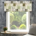 thumbnail image 4 of Spring Floral Farmhouse Short Window Curtain Valances, Yellow Flowers Botanical Patchwork Grid Bohemia Rod Pocket Kitchen Valances for Living Room Bedroom Bathroom Cafe 54" x 18", 4 of 8