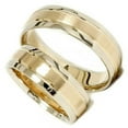 thumbnail image 3 of Pompeii3 Gold Matching His Hers Two Tone Wedding Ring Band Set, 3 of 3