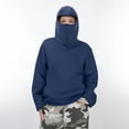 thumbnail image 1 of Sudadera con capucha de manga larga para niños, de invierno, de color liso, para deportes de ocio, con bolsillos, para niñas, de poliéster, 1 of 8