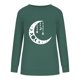 thumbnail image 4 of ICHUANYI Liquidación Camiseta holgada estampada a la moda para mujer Blusa de manga larga cuello redondo Tops casuales sudadera con capucha ICHUANYI WER202308250909, 4 of 4