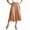 *Khaki, variant on Women's Elastic Waist Wide Leg Culottes , Summer Breathable Capri Pants For Women , Ladies' Casual Cropped Trousers with Pockets,Black,M-5XL
