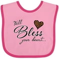 thumbnail image 3 of Inktastic Well Bless Your Heart with Leopard Print Boys or Girls Baby Bib, 3 of 4