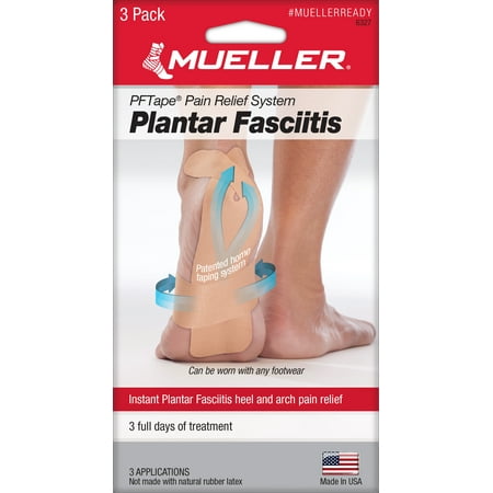 Mueller PFTape, Plantar Fasciitis Pain Relief Taping System, 3