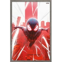 Marvel's Spider-Man: Miles Morales - Falling Wall Poster, 22.375" x 34", Framed