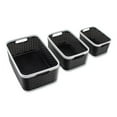 thumbnail image 3 of Open Lid Storage Bin, Assorted Sizes, Black/white, 3/pack | Bundle of 2 Packs, 3 of 5