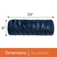 thumbnail image 3 of Cheer Collection Set of 2 Faux Fur Bolster Pillow, Blue, 3 of 5