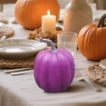 thumbnail image 5 of Pumpkin Fall Decorations, 6.45" Large Artificial Pumpkins, Purple Faux Foam Harvest Pumpkins, Fall Autumn Thanksgiving Decor, Farmhouse Table Centerpiece Decorations, Indoor Mantel Porch Home Decor, 5 of 6