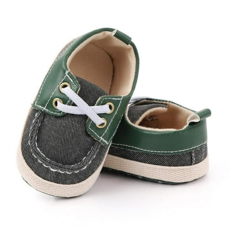 

Baby Boys Shoes Soft Sole Infant Canvas Sneakers Lace-up Cozy Shallow Shoes Toddler Prewalker Newborn First Walker Crib Shoes Solid Color 0-18M