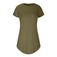 thumbnail image 7 of gbyLJF High Neck Summer Dress Casual Floral Dress A Line Cocktail Dress Women Boho Wrap Dress Army Green L, 7 of 7