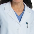 thumbnail image 3 of Landau Women's Essential Lab Coats Classic Relaxed Fit Breathable Fade Resistant 3 Pockets Button Mid-Length Lab Coat Scrub, Style 3172, 3 of 7