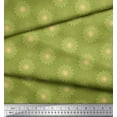 thumbnail image 2 of Soimoi Green Viscose Chiffon Fabric Artistic Flower Mandala Print Fabric by the Yard 42 Inch Wide, 2 of 3