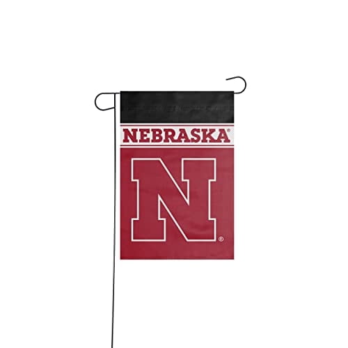 Bandera de jardín FOCO NCAA Nebraska Cornhuskers de doble cara