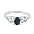 thumbnail image 6 of 14k White Gold Oval Sapphire And Diamond Ring, 6 of 6