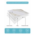 thumbnail image 5 of Abstract White Gold Full Size Down Alternative Comforter, Lightweight Comforter Quilt Bedding Set with Pillow Shams Simple Marble Geometric All Seasons Bed Comforter Duvet Insert 78"x90", 5 of 7