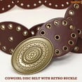 thumbnail image 5 of WHIPPY Women's Western Belt Cowgirl Wide Leather Belts for Dresses, 5 of 6