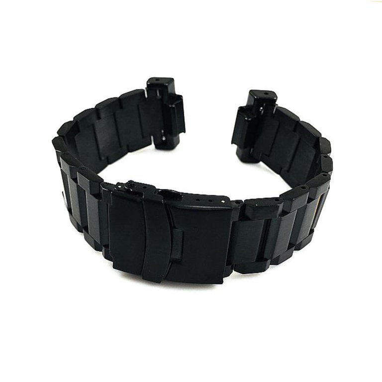 Metal Replacement Band, Stainless Steel Strap, Black Links