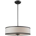 thumbnail image 2 of Z-Lite Cameo 3 Light Convertible Pendant in Creme and Bronze, 2 of 3