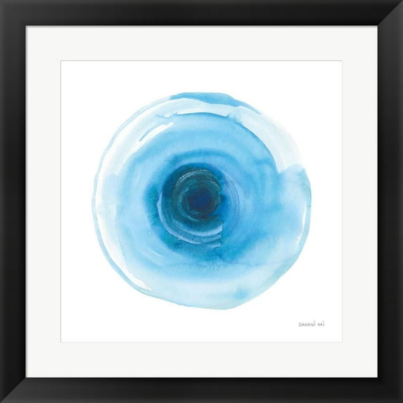 Great Art Now Center of Blue I by Danhui Nai, Framed Wall Art, 19.5W x 19.5H