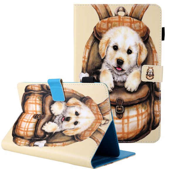 Allytech Universal Case for 9-10 inch Tablet Fire HD 10/for Apple iPad Air 1 2/iPad 9.7/Pro 9.7/10.5/iPad 2 3 4 for Samsung Galaxy Tab A/E/S/3/4/s2/s3/s4/Pro/Note 9.6" 9.7" 10.1" 10.5",Cute Dog