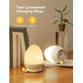 thumbnail image 4 of Night Lights for Kids Room, Egg Light for Nursery with Stable Charging Pad, Dimmable Baby Night Light with 1H Timer & Touch Control, ABS+PC LED Egg Night Light for Breastfeeding, Up to 200H, 4 of 4
