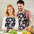 thumbnail image 3 of Pioneer Flower Floral Print Pattern Apron-Garden Aprons for Women with Pockets-Cotton Linen Waterproof Kitchen Cooking Gardening Aprons Adjustable for Kitchen,Cooking,BBQ and Salon 33x27 Inch, 3 of 4