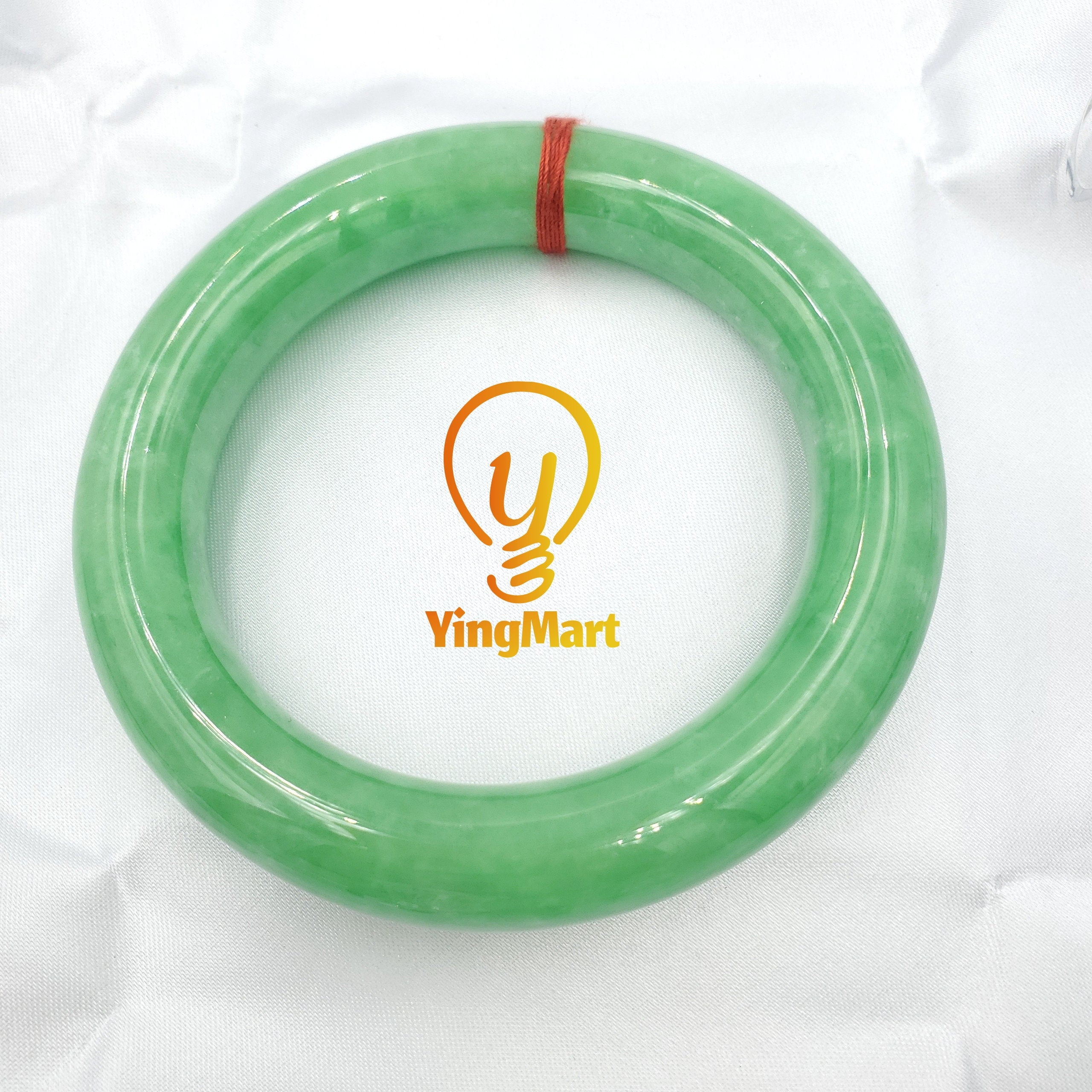Green Jadeite Jade Bangle Bracelet 48–71mm | Vintage Gemstone Jewelry for Men – Mother days gift – Elegant Gift Bracelet for Sister, Grandma (64-65millimeters)
