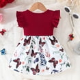 thumbnail image 4 of CAICJ98 Baby Girl Dresses Ruffle Flutter Sleeve Tutu Dresses for Toddler Girls Butterfly Dress Flower Girl Party Birthday Princess Dresses Red,6-9 Months, 4 of 7