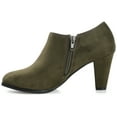 thumbnail image 3 of Journee Womens Sanzi Comfort Insole Inside Zip Block Heel Booties, Widths Available, 3 of 10
