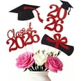 thumbnail image 5 of Double-sided 16 PCS Graduation Cake Toppers – Green Class of 2026 Centerpieces Picks for Graduation Theme Party Decorations Supply, Graduation Party Decorations, 5 of 14