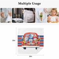 thumbnail image 5 of Thin Blue Red Striped Cloth Napkins, Patriotic Gnomes 4th of July Truck Washable and Reusable Dinner Napkins Set of 4, Table Napkin for Kitchen Party Birthday Wedding Hotel Housewarming 20"x20", 5 of 9