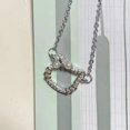 thumbnail image 4 of Collar De Hello Kitty Y2k, colgante De aleación De plata con diamantes De imitación, joyería para regalo De San Valentín, 4 of 4