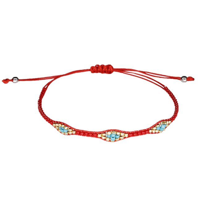 EeaseCA 1 Pc Handweave Bracelet Retro Rice Beads Chain Bohemian Friendship Bracelet