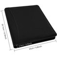 thumbnail image 3 of GraduatePro Zippered Leather Business Padfolio Notebook with Letter Size Clipboard, A4 Portfolio Binder & Organizer, 3 of 5