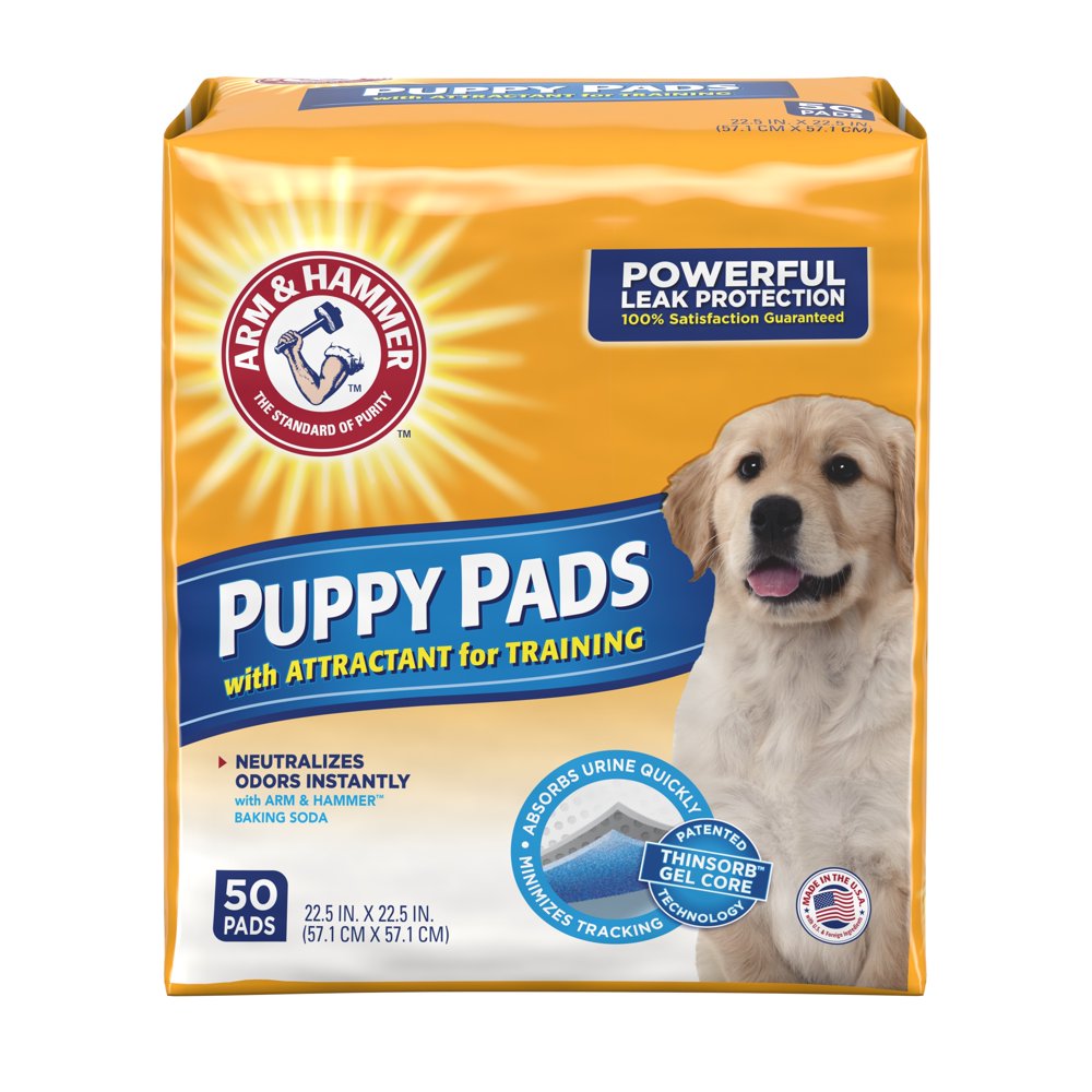 Arm & hammer absorbent puppy pads dog , 22.5 in x 22.5 in, 50 Count