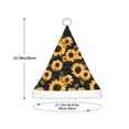 thumbnail image 3 of Honeii Scottish Blue Plaid Sunflower Print Hat Santa Claus Hat For Xmas Party, Christmas Caps For Boys Girls Child,Christmas Beanie, 3 of 6